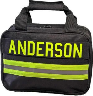 Firefighter Personalized Black Overnight Toiletry Bag