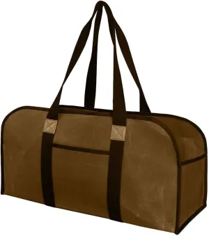Firewood Bag Firewood Travel Tool Bag Outdoor Storage Bag Firewood Carrier Bag Canvas Handbag for Carrying Wood at Home Or Camping Storage Rack for Firewood(Khaki)