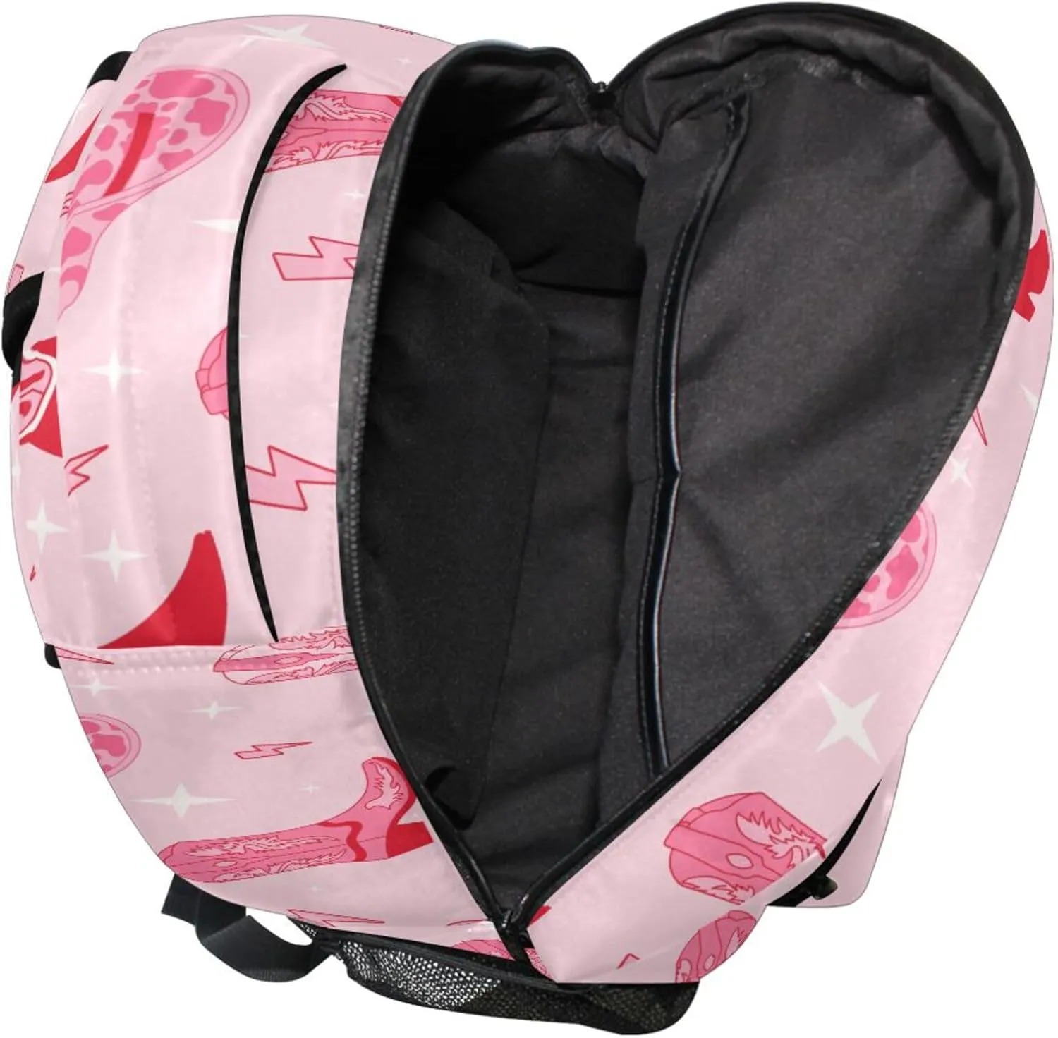 Fisyme Pink Western Cowgirl Boots Laptop Backpack Bag Bookbag Casual Travel Hiking Computer Notebooks Daypacks