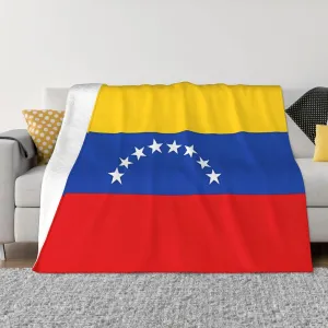Flag of Venezuela Super Soft Microfiber Flannel Blankets, Bed, Sofa Ultra Luxurious Warm and Cozy for All Seasons