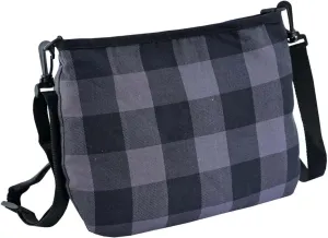 Flannel Bag | LVAD Bag for LVAD Patients | Stylish and Functional LVAD Equipment Bag with Controller & Battery Pockets (Grey and Black)