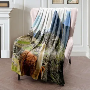 Fleece Throw Blanket for Couch, Sofa, Machu South Inca Pichu UNESCO Archaeological Cloud Site Landmarks Historic Parks Outdoor Latin Old Blanket Warm, Soft, All Season Use, Cozy Throw Blanket 60x80