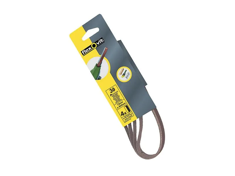 Flexovit Powerfile Sanding Belt 454Mm X 13Mm Coarse 50G (Pack Of 4)