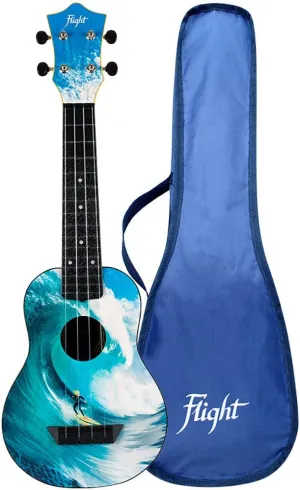Flight, 4-String Concert Scale Ukulele, Surf, Soprano (TUSL-25