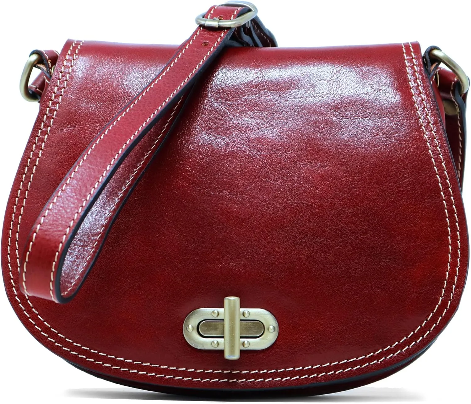 Floto Firenze Women's Saddle Bag Crossbody Shoulder Bag Handbag