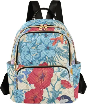 Flower Trendy Backpack Purse for Women and Anti-theft Ladies Shoulder Travel Daypacks Bags (Small Pattren 2)