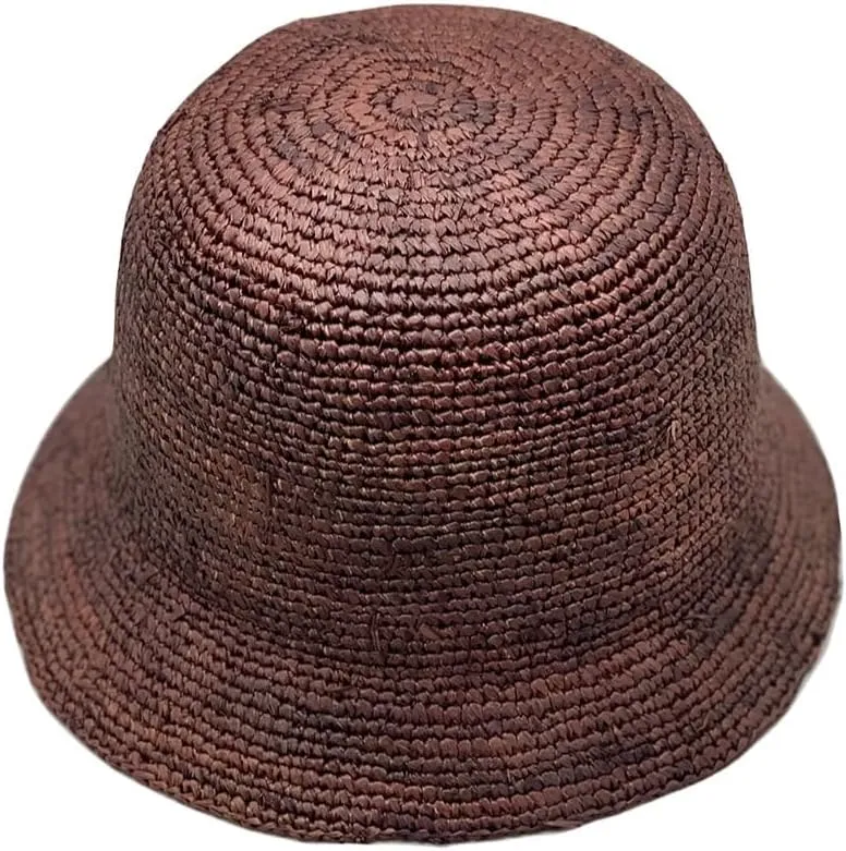 Folding Raffia Crochet Dome Sun Visor Women's Straw Hat Travel Photography Hat