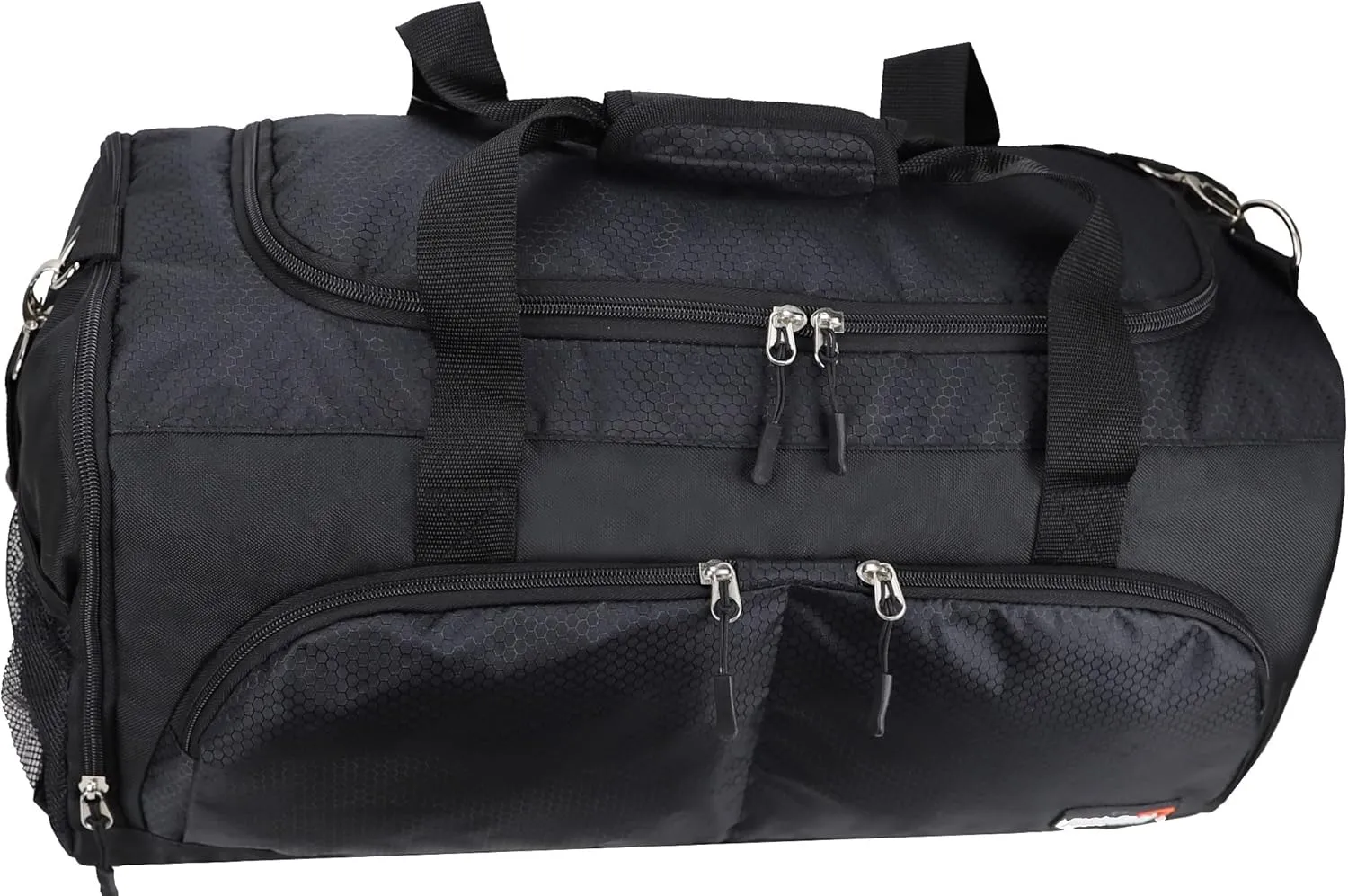 foolsGold Large Sports Holdall Duffel Bag in Black