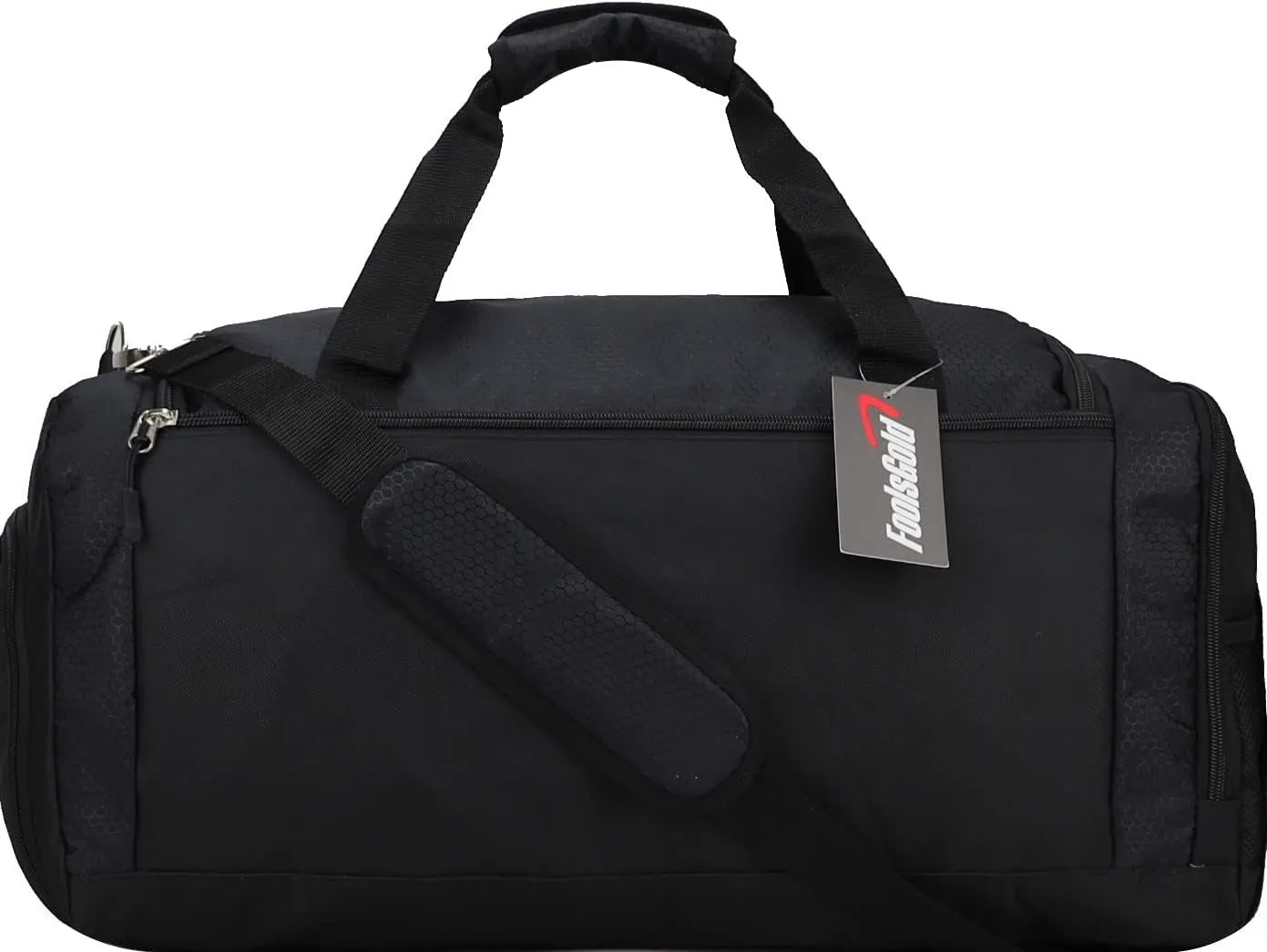 foolsGold Large Sports Holdall Duffel Bag in Black
