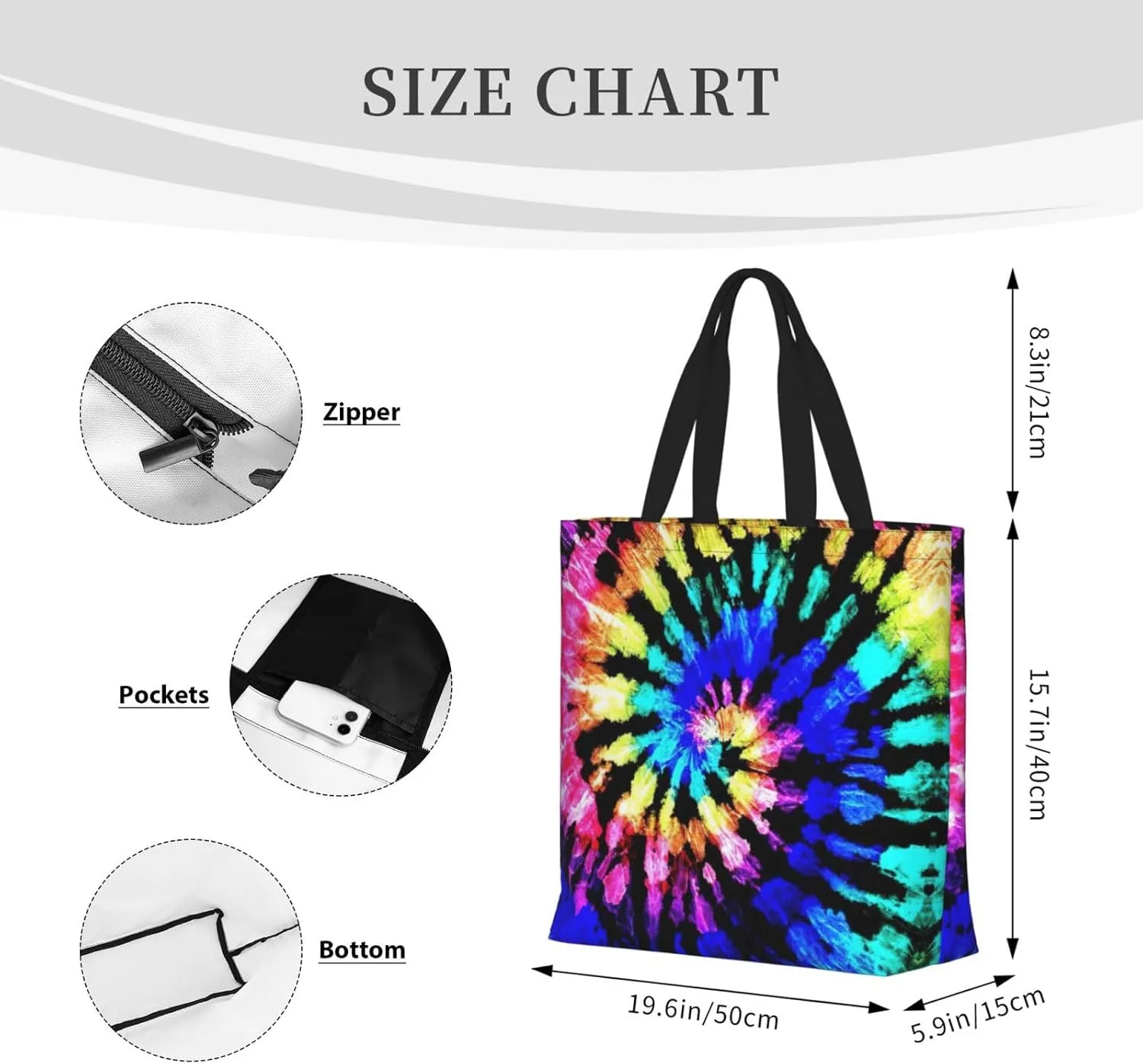 Formulas Shapes Theory Math Lesson Word Print Tote Bag Shoulde Bag Handbag Grocery Bags Reusable For Office Shopping Travel