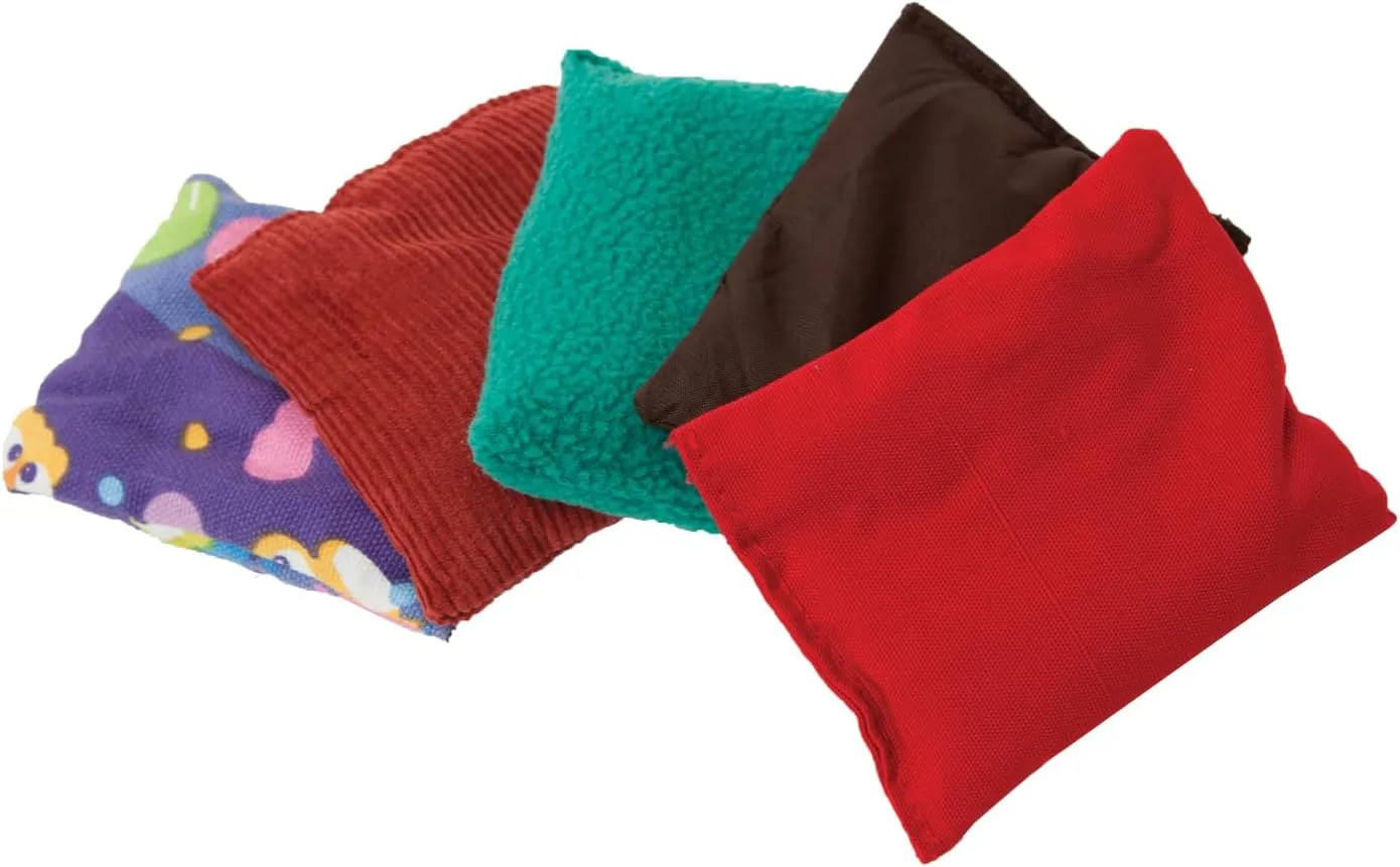 Fun and Function Weighted Tactile Beanbags - Sensory Weighted Beanbags - Multi-Sensory Tool Fidget Provides Weight, Color and Varied Textures - for Kids and Adults - 5 Pack -1/2 lb. Each