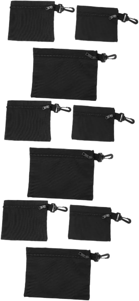 Gadpiparty 9 Pcs Toolkit Cart Portable Tool Bag Holder Bank Toolboxes Reusable Utility Basket Waterproof Rack Carrier Tote Bag Canvas Tote Tool Kits Ironware Pouch Oxford Cloth Black