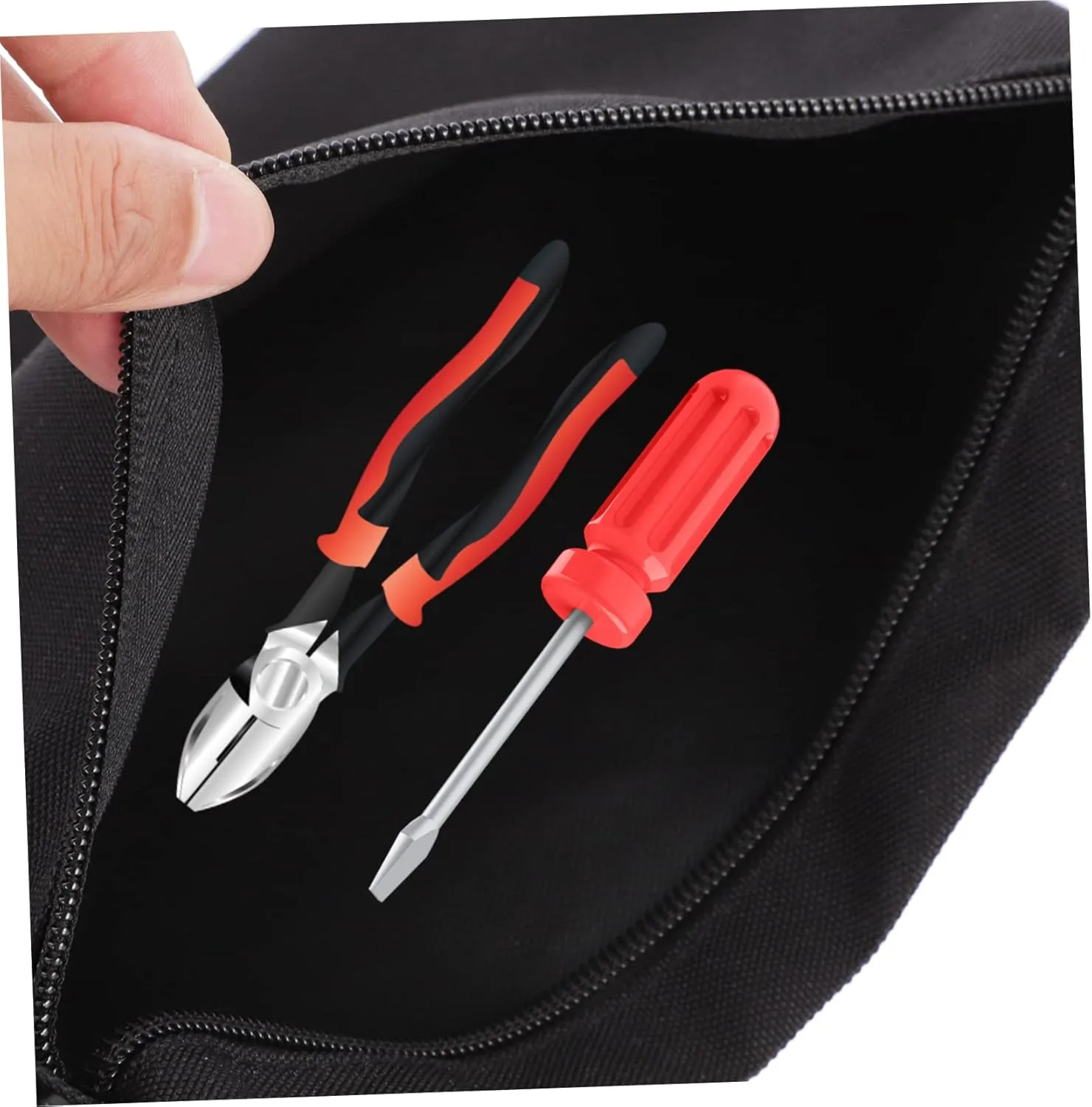 Gadpiparty 9 Pcs Toolkit Cart Portable Tool Bag Holder Bank Toolboxes Reusable Utility Basket Waterproof Rack Carrier Tote Bag Canvas Tote Tool Kits Ironware Pouch Oxford Cloth Black