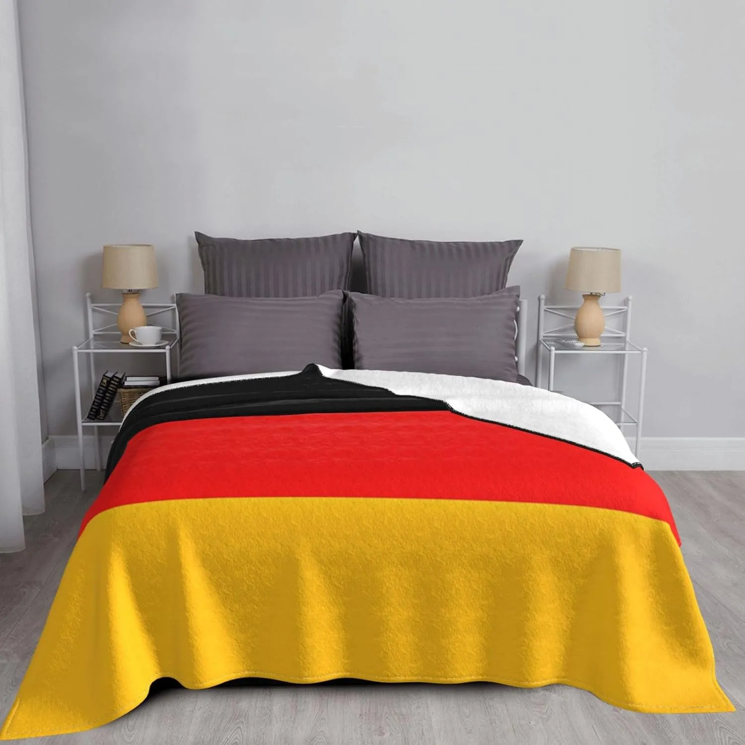 Germany Flag Super Soft Microfiber Flannel Blankets, Bed, Sofa Ultra Luxurious Warm and Cozy for All Seasons