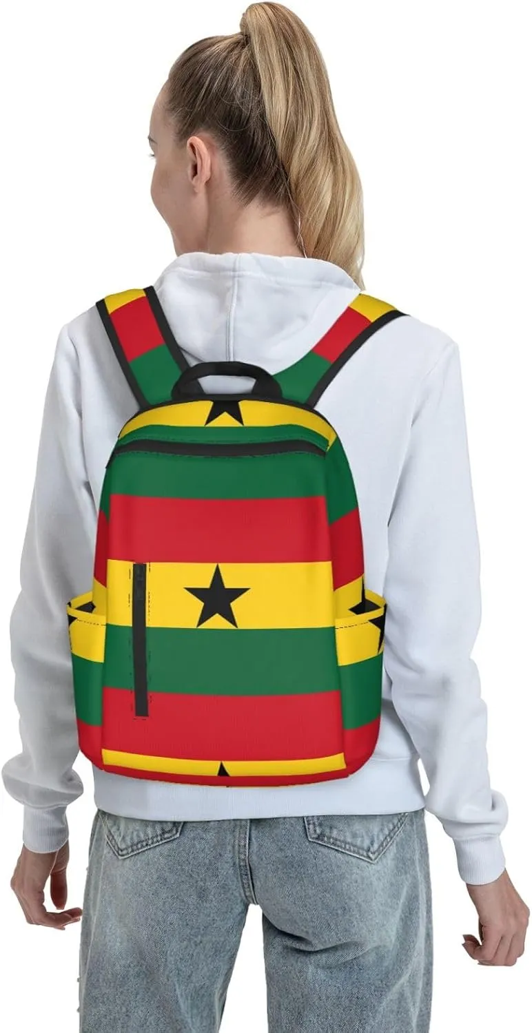 Ghana Flag backpack business travel anti theft durable backpack college daypacks for women & men