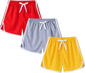 Girls Boys 3Pcs Shorts Elastic Waist Adjustable Jogging Pants Toddler Baby Boys Girls Summer Fashion Sweat Pants Shorts