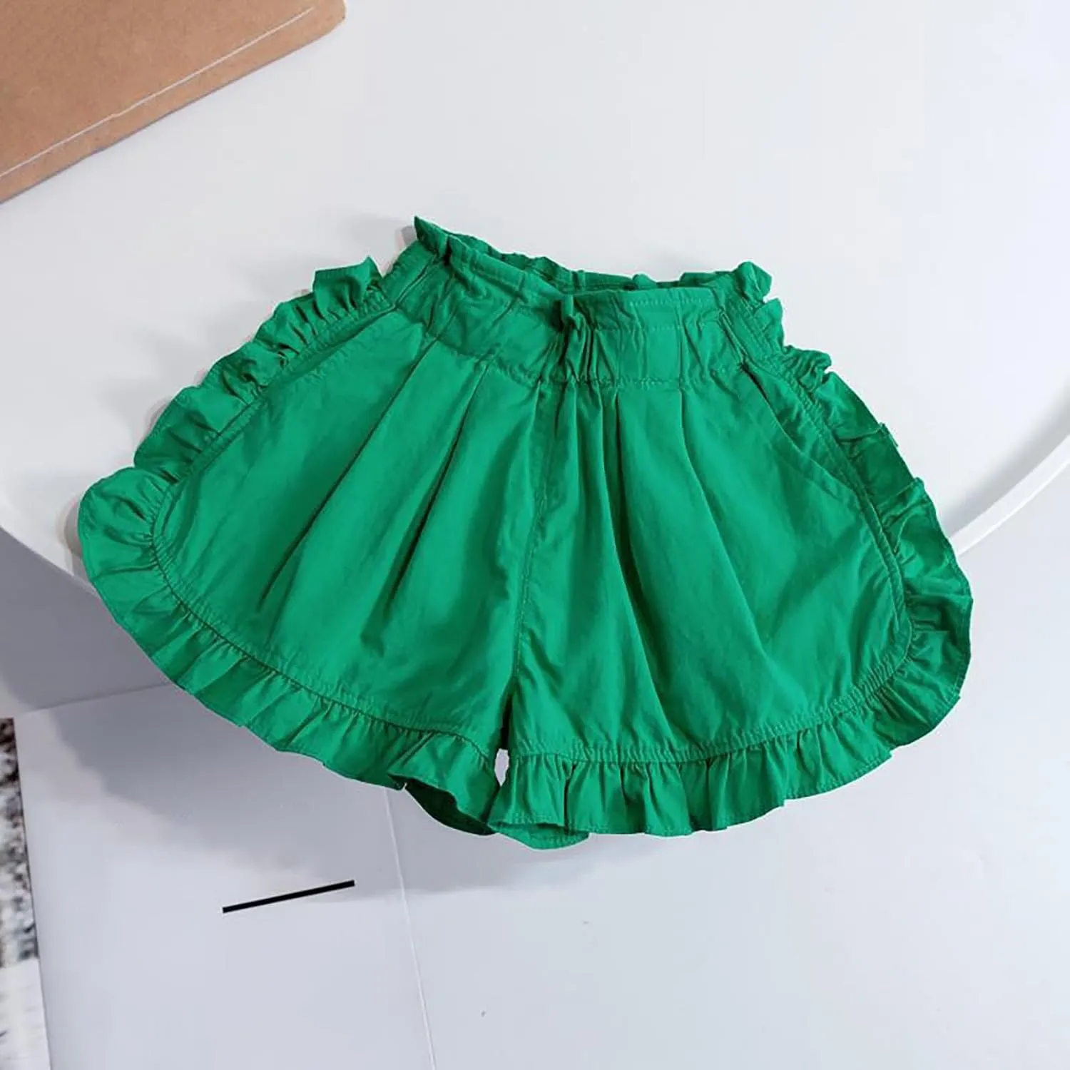 Girls Casual Shorts Cotton Ruffle Athletic Gym Wear for Running and Dancing Toddler Girls Summer Wide Leg Pants Shorts