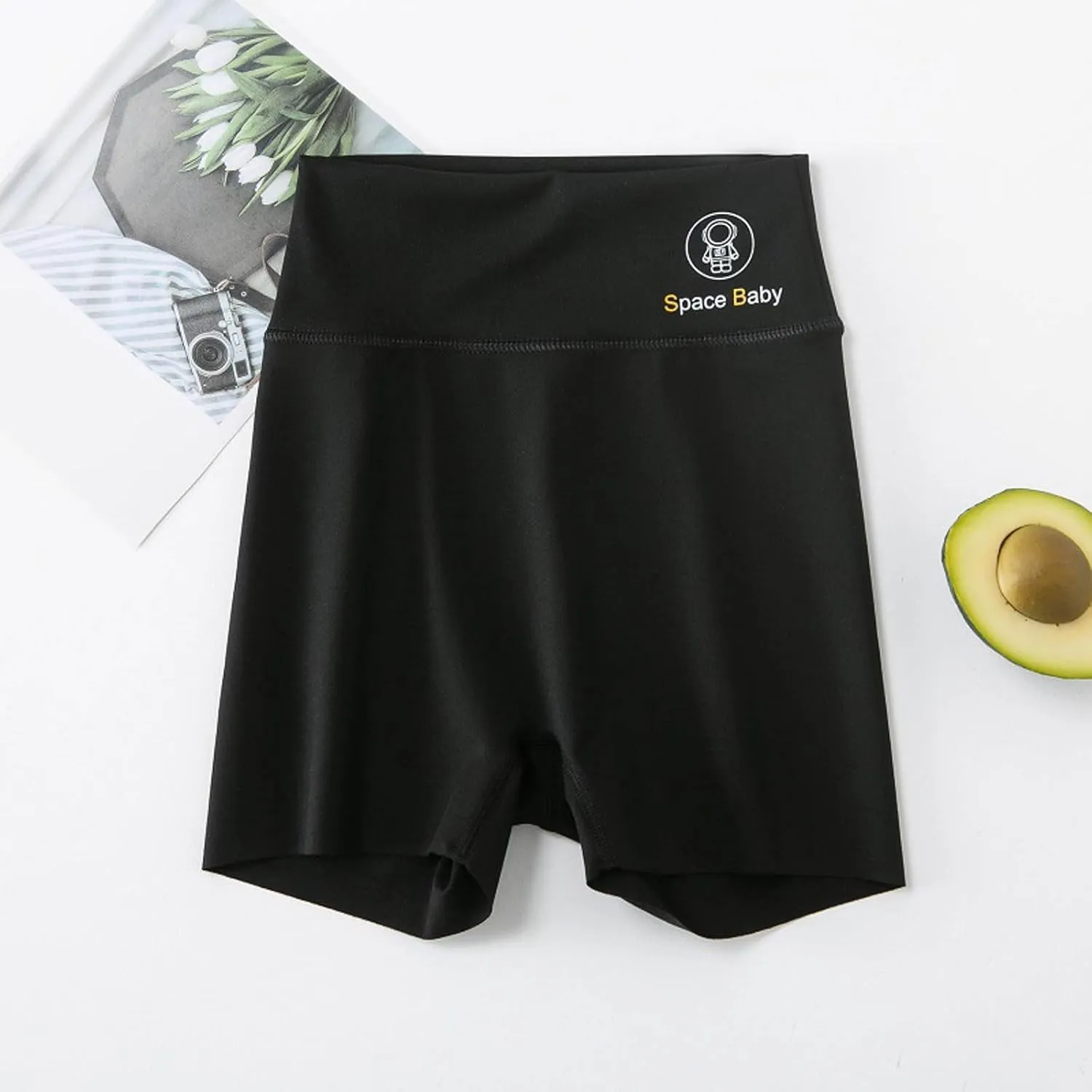 Girls Kids Cycling Shorts High Waist Elastic Yoga Pants with Letter Print Unisex Boys Girls Summer Short for Sports