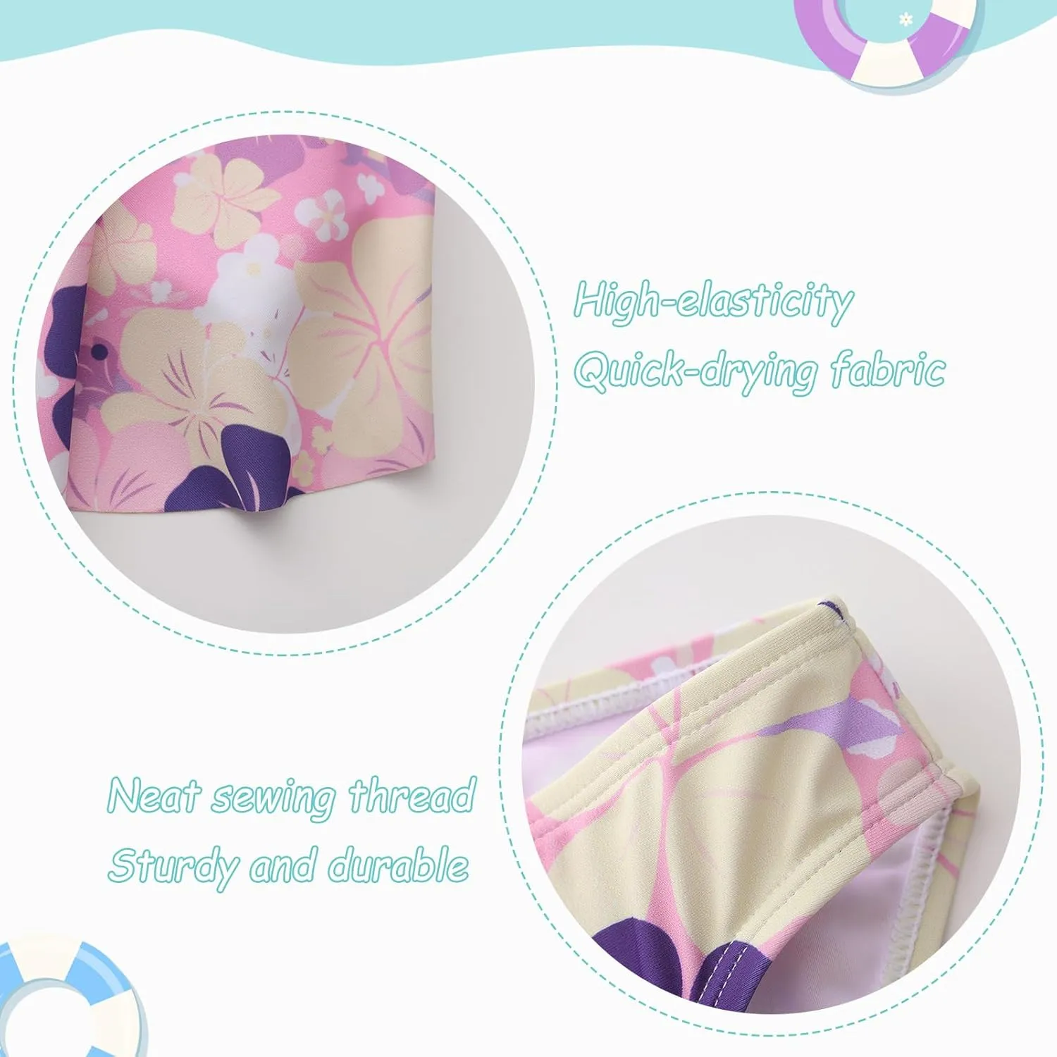 Girls Two Piece Swimsuits Bikini Tie Dye Bathing Suit Hawaiian Swimwear Set for Girls 3-16 Years