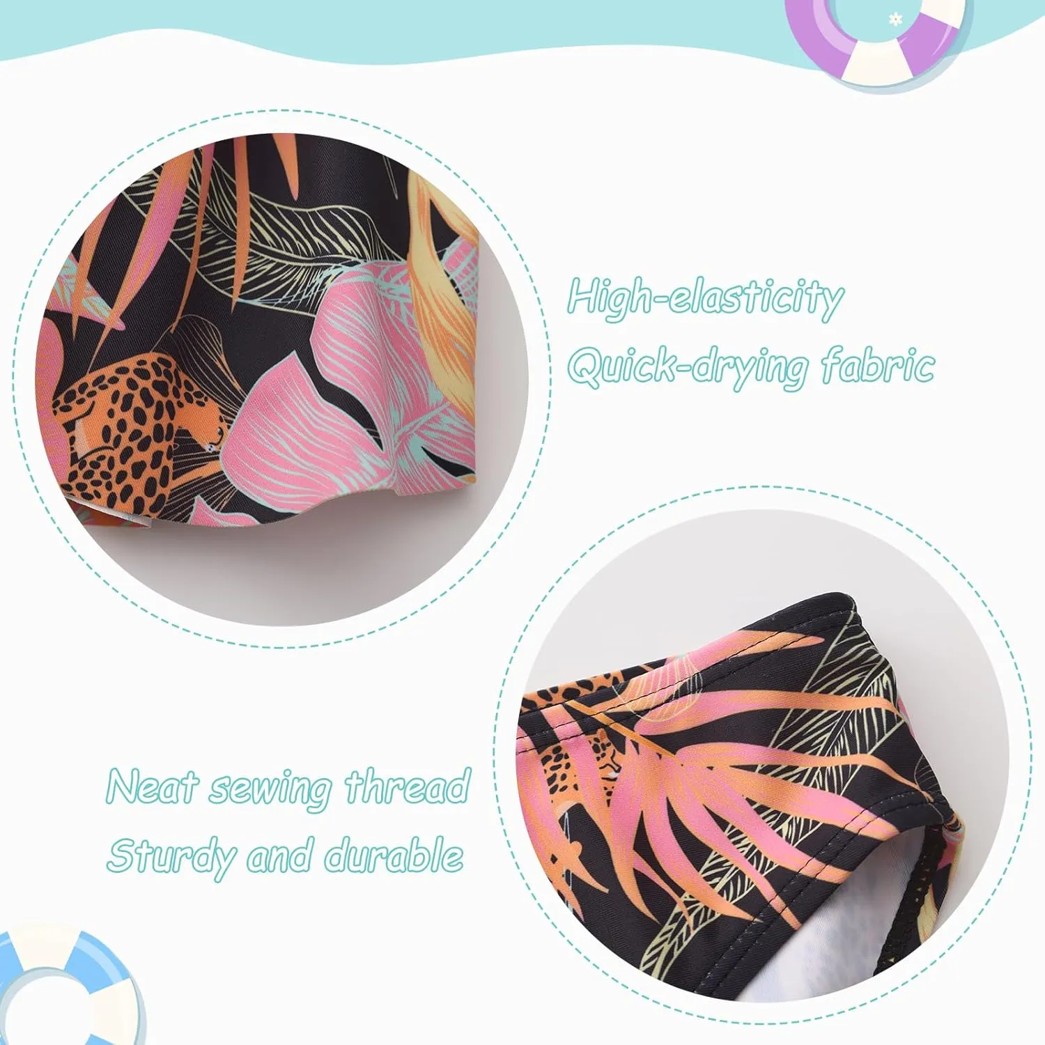 Girls Two Piece Swimsuits Bikini Tie Dye Bathing Suit Hawaiian Swimwear Set for Girls 3-16 Years
