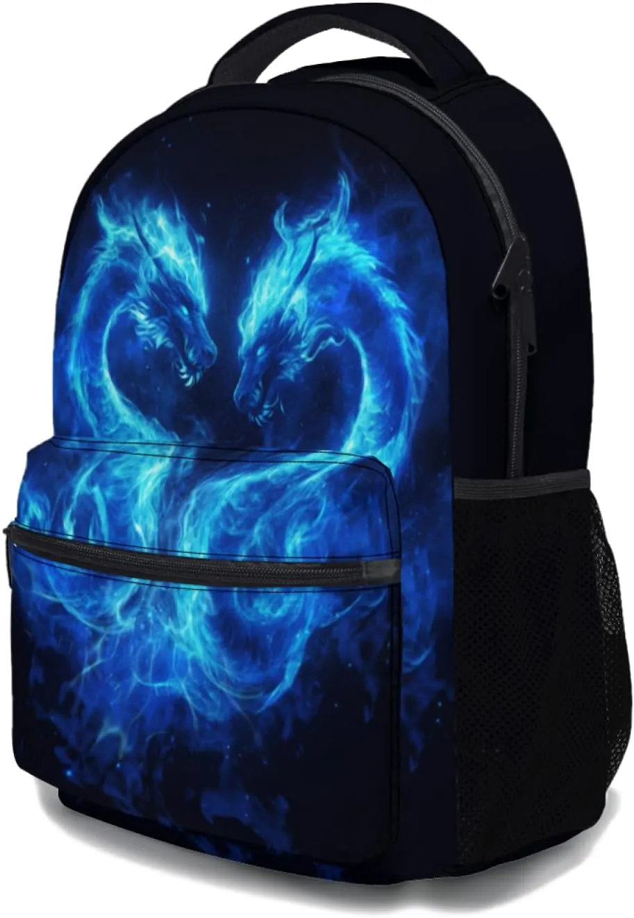 Giwawa Blue Fire Dragon Backpacks Cool Animal Print Kids School Bag Daypacks with Adjustable Shoulder Strap & Multi Pockets Laptop Bookbag for Teens Boys Girls Women Men Camping Travel