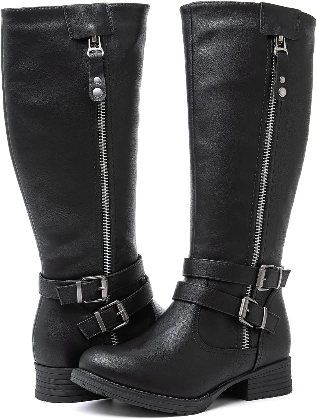GLOBALWIN Women's Knee High Boots Fashion Comfortable Riding Boots For Women Low Heel