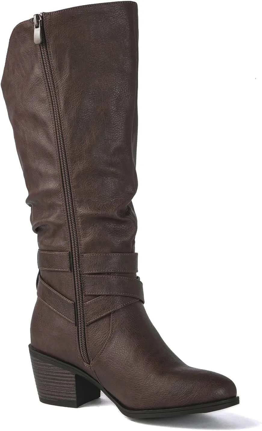 GLOBALWIN Women's Knee High Cowgirl Boots Fashion Dressy Cowboy Boots For Women