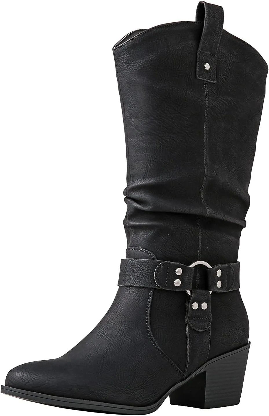 GLOBALWIN Women's Knee High Cowgirl Boots Fashion Dressy Cowboy Boots For Women