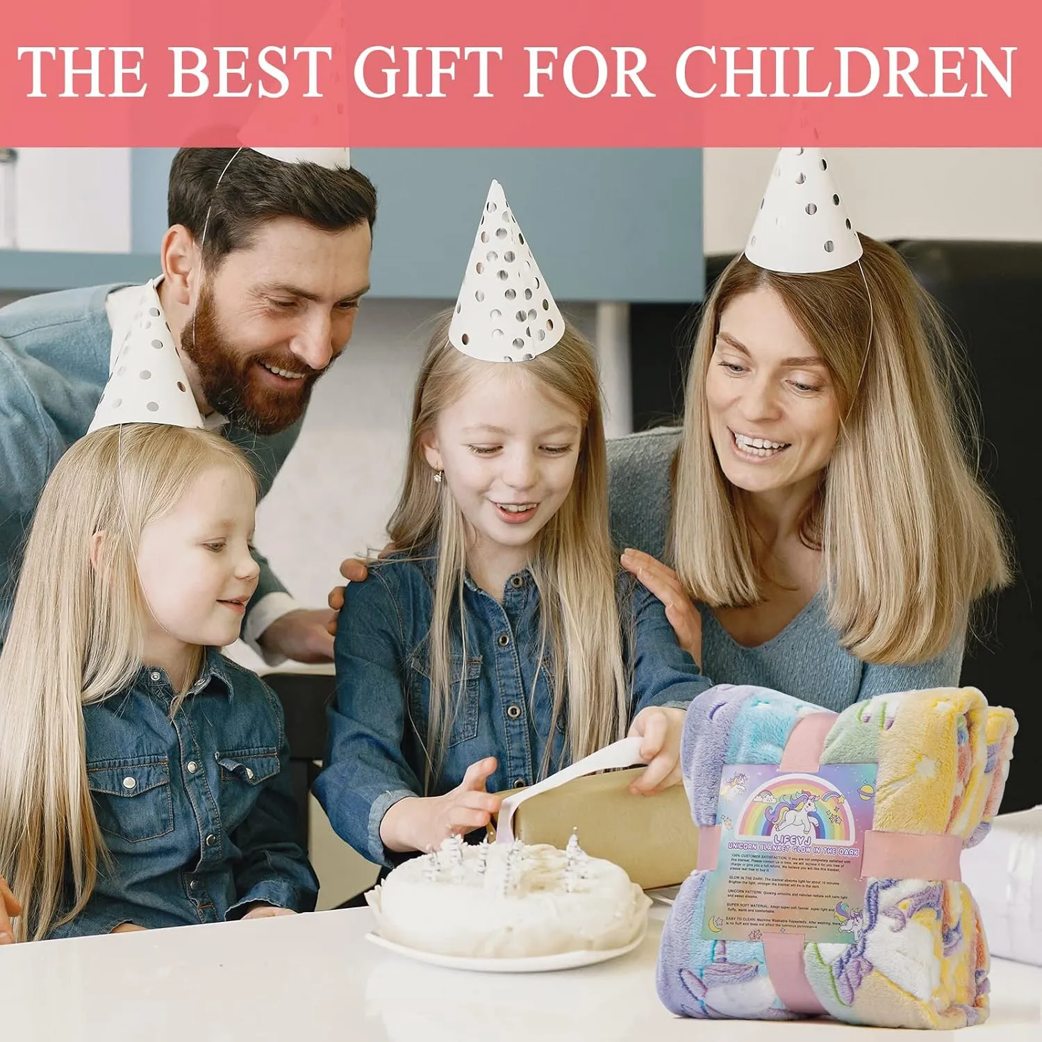 Glow in The Dark Blanket Unicorns Gifts for Girls, Soft Blanket 3 4 5 6 7 8 9 10 Year Old Girl Gifts, Toddler Girls Toys Age 6-8, Gifts for Girls for Birthday Gifts Presents, 60"x80"