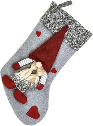 Gnome Christmas Stocking Bag Stockings Storage Pendant Festive Christmas Decor