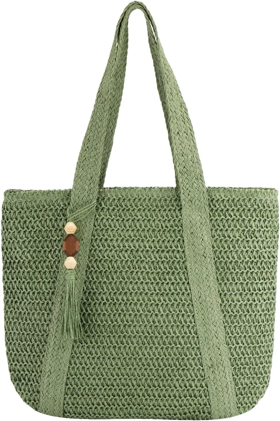 GOKTOW Straw Beach Tote Bag for Women,Raffia Woven Shoulder Handbags for Summer Vacation 2024