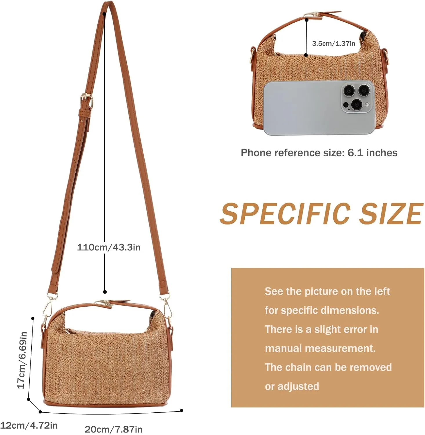 GOKTOW Straw Woven Crossbody Bag Purse for Women,Small Raffia Tote Tote Handbags Clutch for Summer Beach Vacation 2024