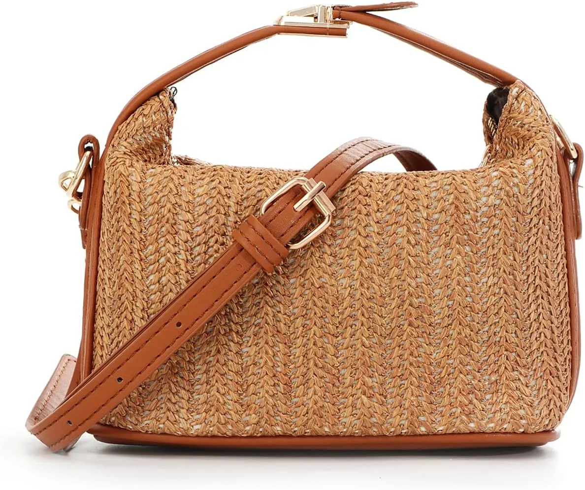 GOKTOW Straw Woven Crossbody Bag Purse for Women,Small Raffia Tote Tote Handbags Clutch for Summer Beach Vacation 2024