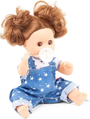 Gotz 2453255 Sleepy Aquini Girl Stars - 13" Tall Bath Baby Doll with Brown Hair and Brown Sleeping Eyes