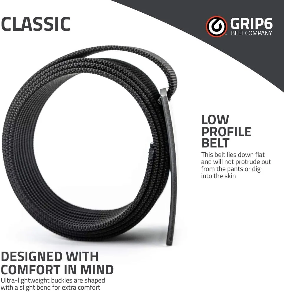 GRIP6 American Flag Belt: Durable Belts for Men & Women, Versatile Nylon Tactical Belt for Work, Golf, Casual & Outdoor Use