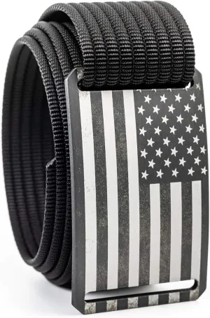 GRIP6 American Flag Belt: Durable Belts for Men & Women, Versatile Nylon Tactical Belt for Work, Golf, Casual & Outdoor Use