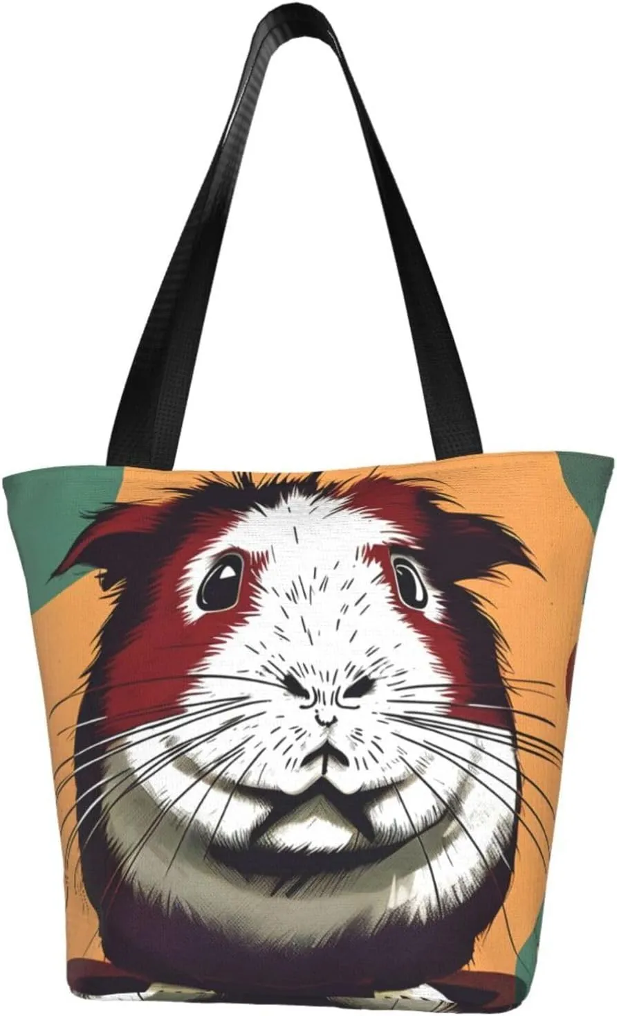 Guinea Pig pattern Print Multifunctional Tote Daypacks for Women Work Travel Shopping Handbags Shoulder Bag