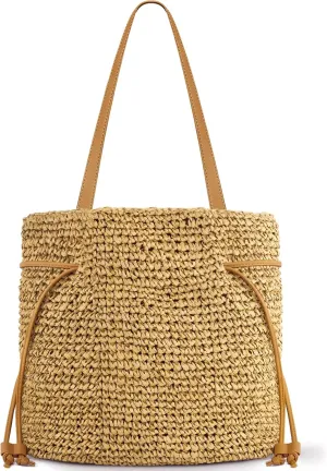 Hand Woven Straw Purses for Women 2025, Adjustable Large Beach Bag Summer Beach Tote Shoulder Bag for Vacation
