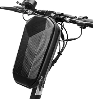 Handlebar Pack, Scooter Handlebar Bag Waterproof Hard Shell EVA Storage Bag for Folding Bike Electric Scooter, Ya303, Black