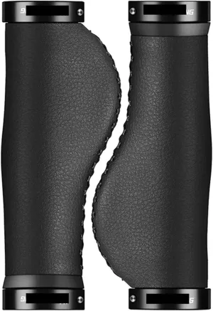 Handles Grips Handlebar Grips Cozy Soft Leather Bicycle Alloy Bilateral Lock Handle Anti-Skid BMX Bike Accessories