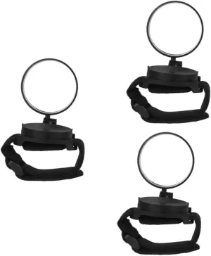 Happyyami 3pcs Rotatable Bike Mirror Wristband Rearview Mirror for Cycling Convex Design Enhanced Nighttime Visibility Fit for Safety The Road
