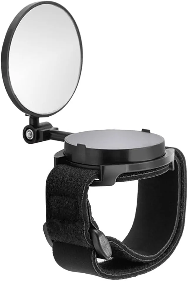 Happyyami Bike Wrist Rear View Mirror Adjustable 360 Degree Rotatable Handlebar Rearview Plastic Rear View Wrist Guard
