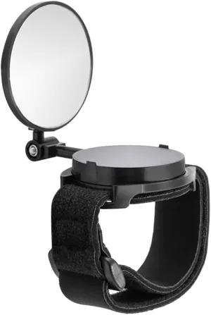 Happyyami Bike Wrist Rear View Mirror Adjustable 360 Degree Rotatable Handlebar Rearview Plastic Rear View Wrist Guard