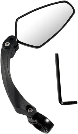 Happyyami Universal Handlebar Bike Mirror 360° Rotating Reflective Easy Installation Safety Accessory for Road Bikes