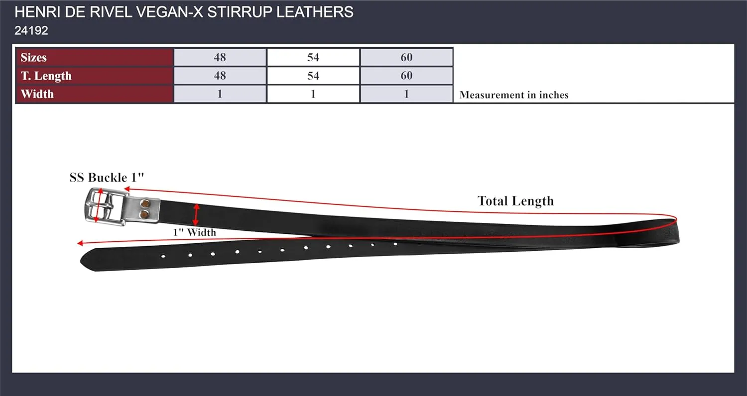 Henri de Rivel Vegan-X Stirrup Leathers