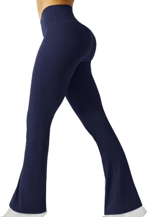 HGps8w Stretch Flare Yoga Pants for Women Bell Bottom Leggings High Waisted Buttery Soft Bootcut Running Sports Sweatpants