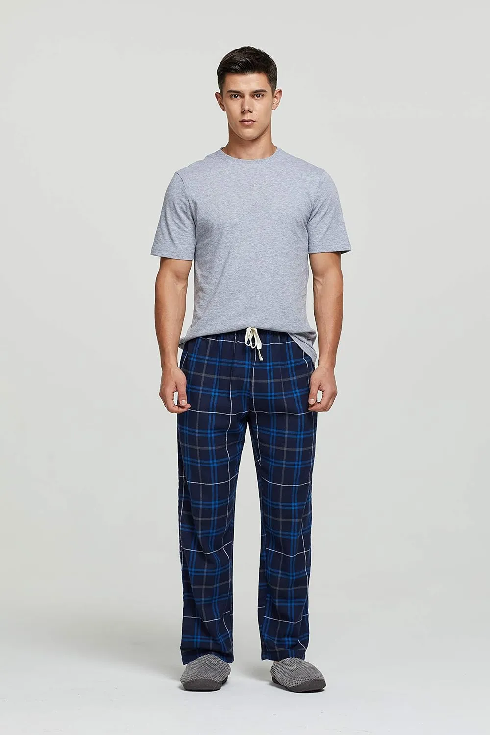 HiddenValor Mens Plaid Cotton Pajama Lounge Pants