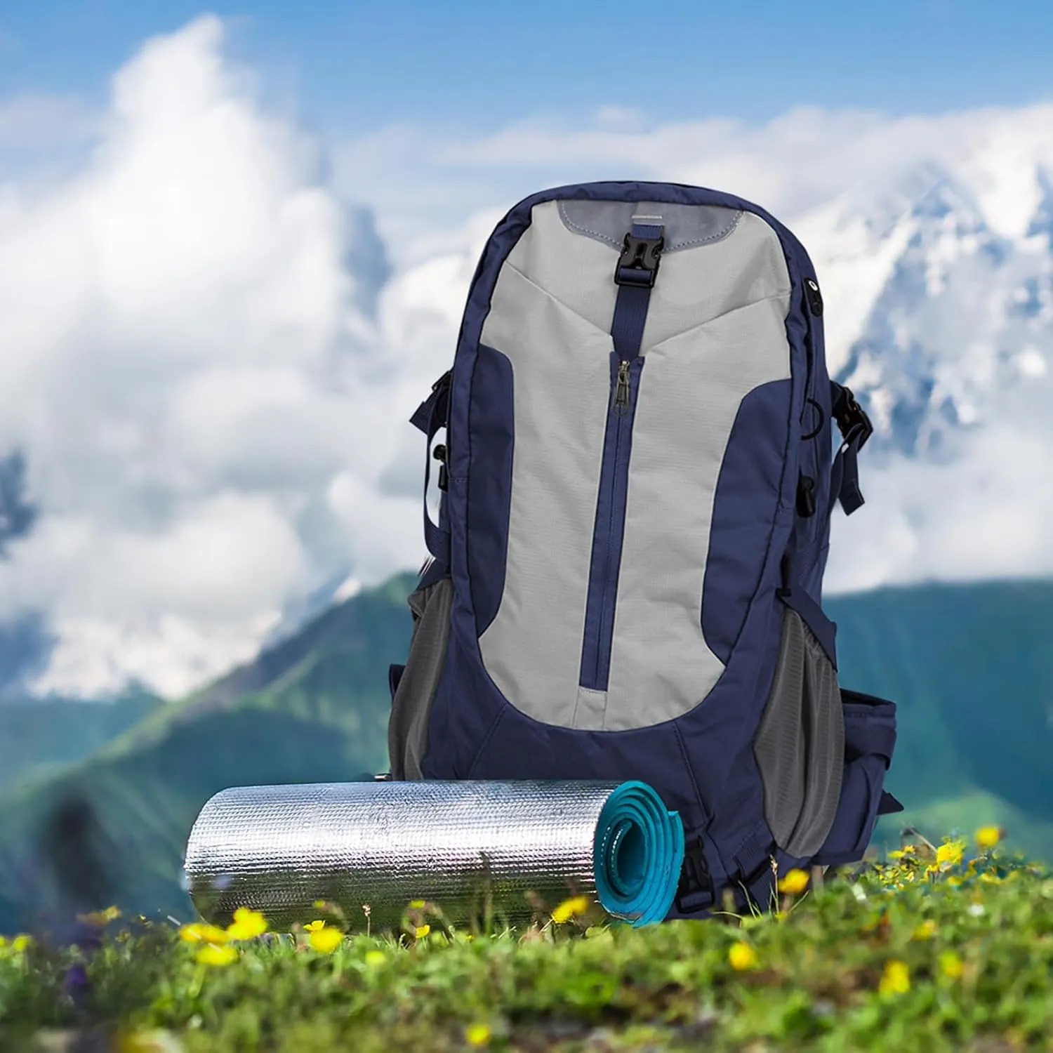 Hiking Backpack 40L, Waterproof Hiking Backpack with Rain Cover, Large Camping Bag Outdoor Sport Travel Daypack