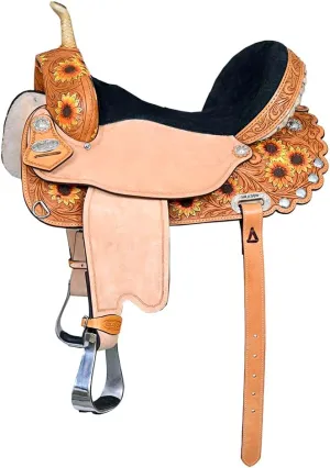 HILASON Flex Tree Western Horse Saddle American Leather Trail | American Saddle Horse | Leather Saddle | Western Saddle | Saddle for Horses | Horse Saddle Western