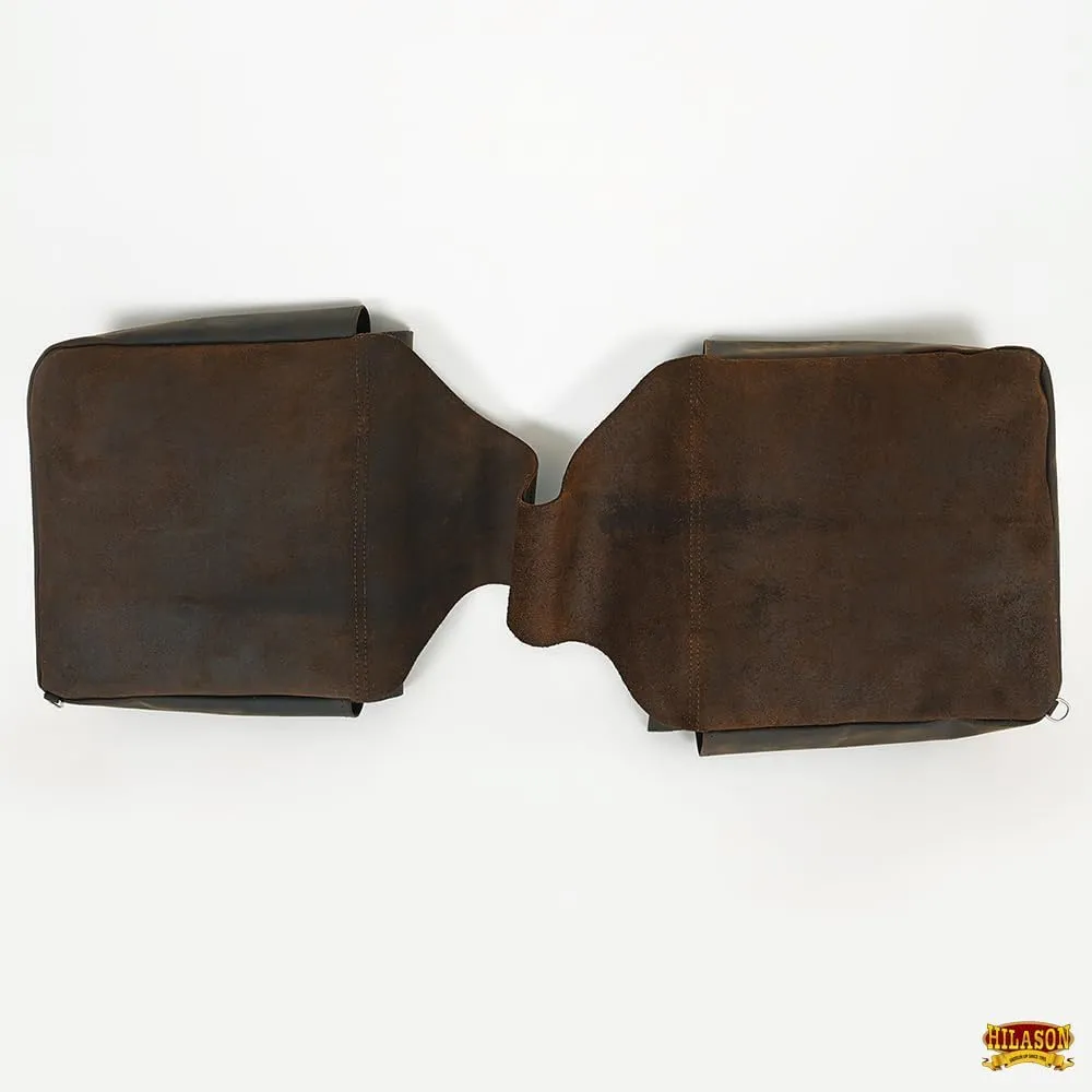 HILASON Soft Leather Horse Saddle Bag Tan | Equestrian Western Leather Saddle Bag | Adjustable Closure Saddle Bag